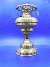 Brass oil lamp with round wick