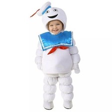 NEW Kids Boys Girls Ghostbusters Stay Puft Costume Marshmallow  Halloween Suit