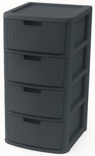 4 Drawer Plastic Storage Unit