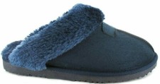Womens Ella Slippers Luxury Memory Foam Faux Fur Lined Outdoor Sole Soft Mules