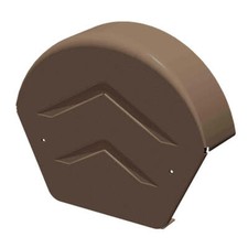 Manthorpe Dry Verge Tile Half Round Ridge End Cap - Brown