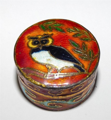 Chinese enamel trinket box - chinese,