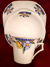 BOHEMIAN Art Deco Floral China Tea Set (Trio)