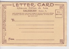 SALISBURY LETTER CARD ENVELOPE WITH 6 ATTACHED PICTURES UNUSED