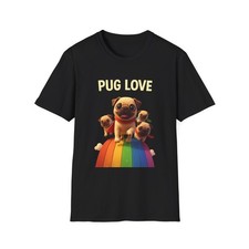 Pug Love rainbow pups T-Shirt