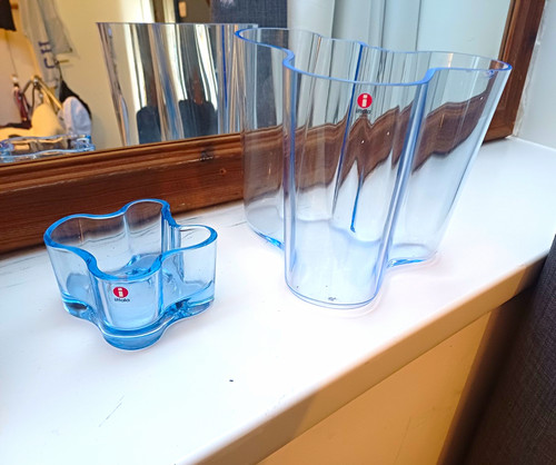 Iittala clear glass vase - glass,