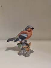CHAFFINCH BIRD FIGURINE, Vintage Fine Art Bird Porcelain