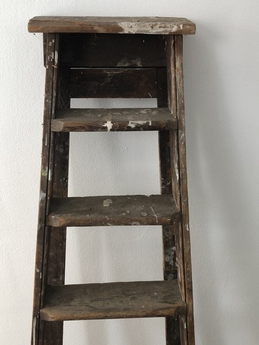 Vintage wooden step - vintage, ladder