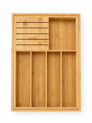 Bamboo cutlery tray - cutlery,