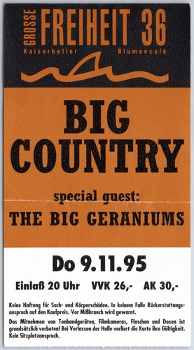 Big country ticket 1995 - big,