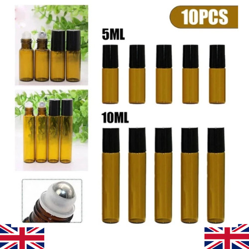 10ml 10pc roller - 10pc, amber