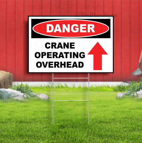 Danger crane operating - danger,