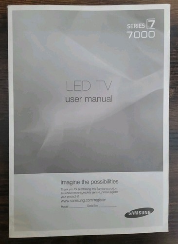 Manual only samsung series - manual,
