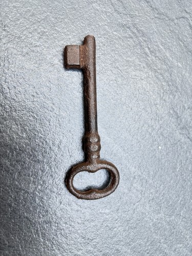 Antique iron skeleton key - key, 10