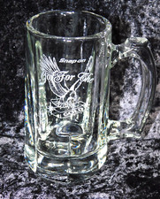 SNAP ON TOOLS  heavy Stein Beer Glass , etched go for the gold