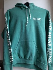 Urban Outfitters MUSE PALE Green Graphic Pullover Hoodie MEDIUM GILDAN