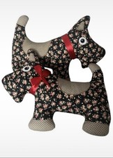 Pair Of Scottie Dog Cushions -