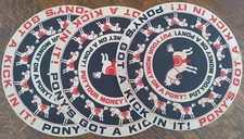 4 LARGE SIZE VINTAGE BEER MATS – BABYCHAM FROM 1960s 8” DIAMETER