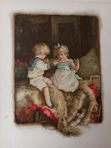 Antique childrens print boy - antique,