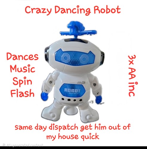 Naughty dancing robot - robot, 9”