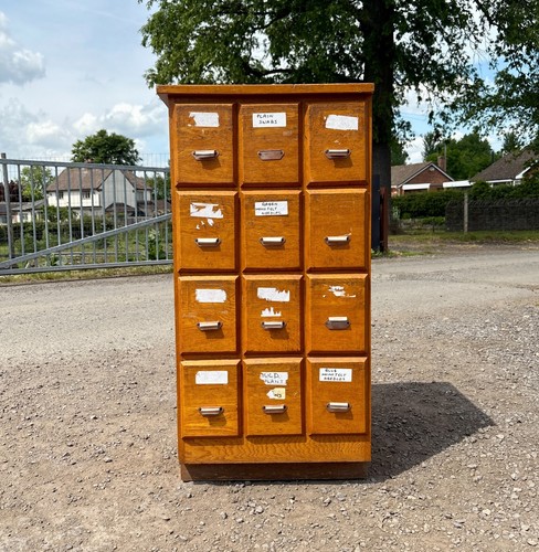 Oak bank drawers vintage - bank,