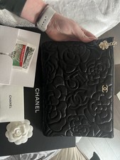 Authentic Black Chanel Camelia