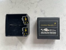 RARE JOHNNIE WALKER TEAM MCCLAREN MERCEDES F1 CUFFLINKS - GENUINE - LTD EDITION