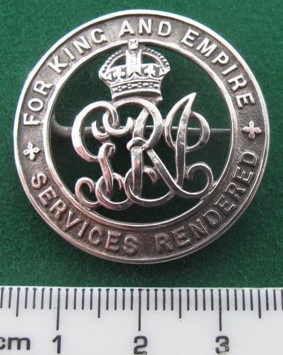 Silver war wound badge - war,