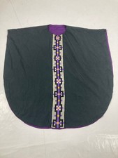 Antique Traditional Christian Chasuble Embroidered church vestments 114x113 cm