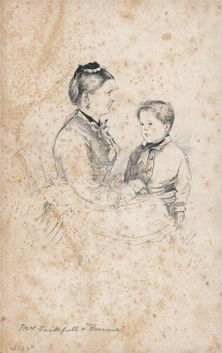 Antique pencil drawing - pencil,