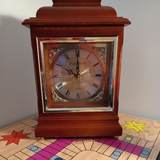 London Clock Company Quartz Carriage Clock Battery Operated. Wooden.