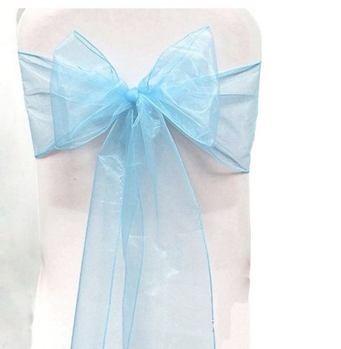 Blue organza chair - blue, sashes