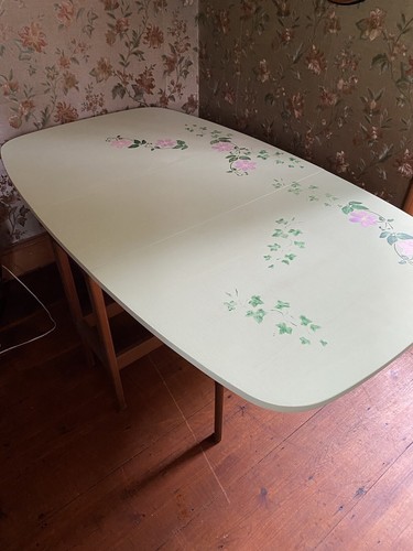 Hand painted dining table - painted,