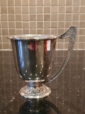 Silver plated christening cup