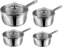 Stainless Steel  Saucepan with Glass Vented Lid