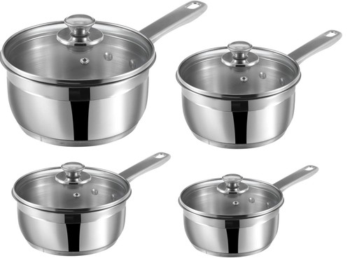 Stainless steel saucepan with - steel,