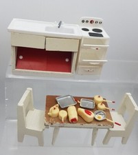 Vintage Miniature Dolls House Lundby, Barton Kitchen set with Cooking utensils