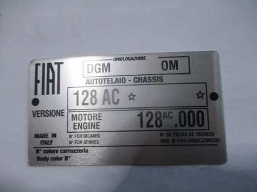 Nameplate plate chassis - plate,