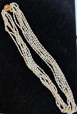 VINTAGE NECKLACE RICE PEARLS 6
