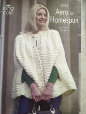 Knitting Pattern Aero Capes And Homespun Cape 32-46in