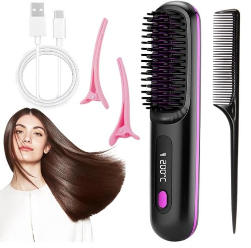 Hair hot comb straightener - hair,