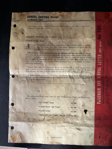 Original ford consul cortina - consul,