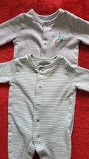 Baby Boys 2x Sleepsuits Size