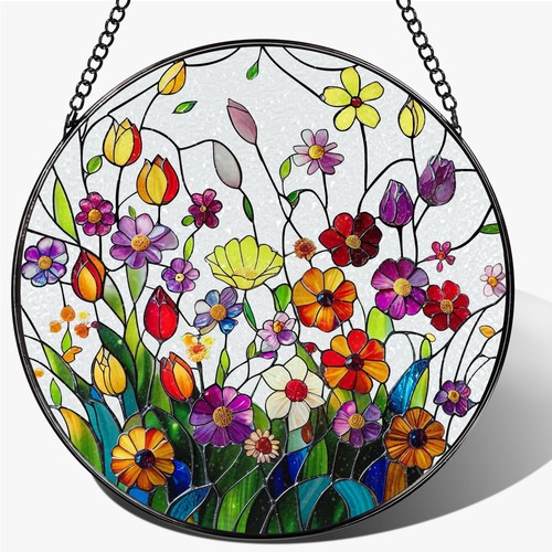 Wildflowers stained glass - stained,