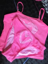 Bright pink heart girl's