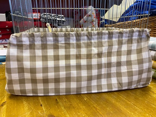 Gingham beige check retro - ,