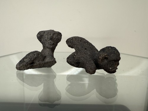 Pair pre columbian carved - pre-columbian,