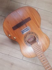 "Vintage Antique UKRAINIAN  3/4 Parlor Solid Tone Woods Electro Acoustic Guitar"