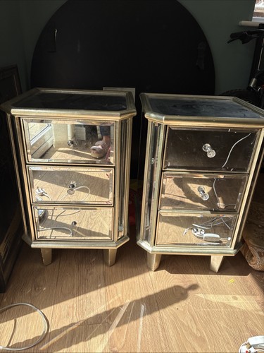 Next gold mirrored - next, bedside