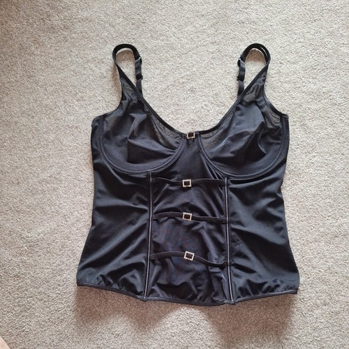 Black sheer bustier basque - black,